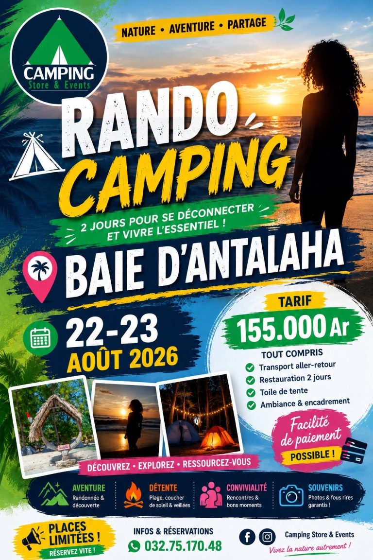 𝐑𝐀𝐍𝐃𝐎 𝐂𝐀𝐌𝐏𝐈𝐍𝐆 𝐚̀ Baie d’Antalaha